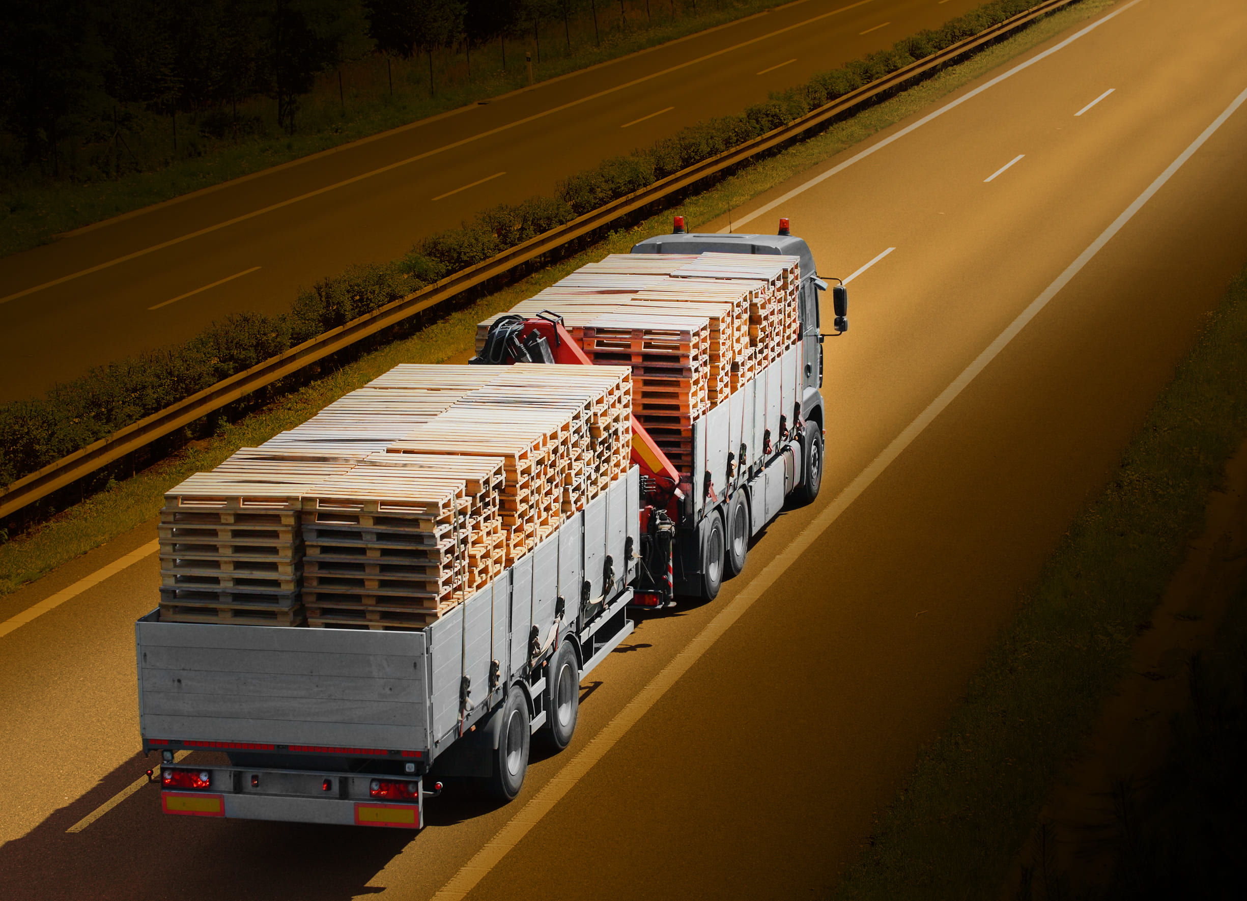 delivery truck on highway